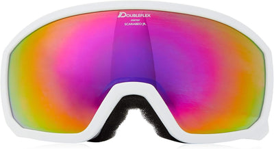 ALPINA SCARABEO JR. Q-LITE - Verspiegelte, Kontrastverstärkende OTG Skibrille Mit 100% UV-Schutz Für