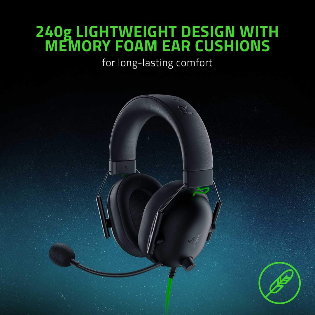 Razer BlackShark V2 X Gaming-Headset: 7.1 Surround Sound – 50 mm Treiber – Memory-Schaumstoff-Kissen