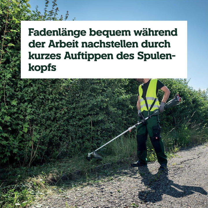 metabo Freischneider-Aufsatz MA-FS 40-40 cm Schnittkreis, werkzeugloser Fadenwechsel, Robustes Metal