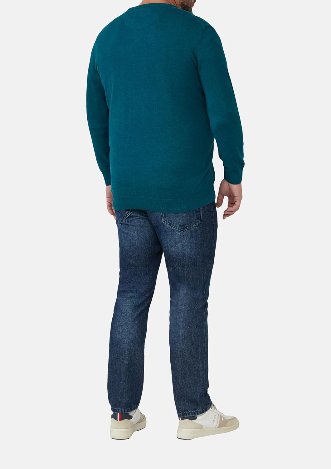 s.Oliver Pullover mit Crew Neck Herren XXL Blaugrün Melange, XXL Blaugrün Melange