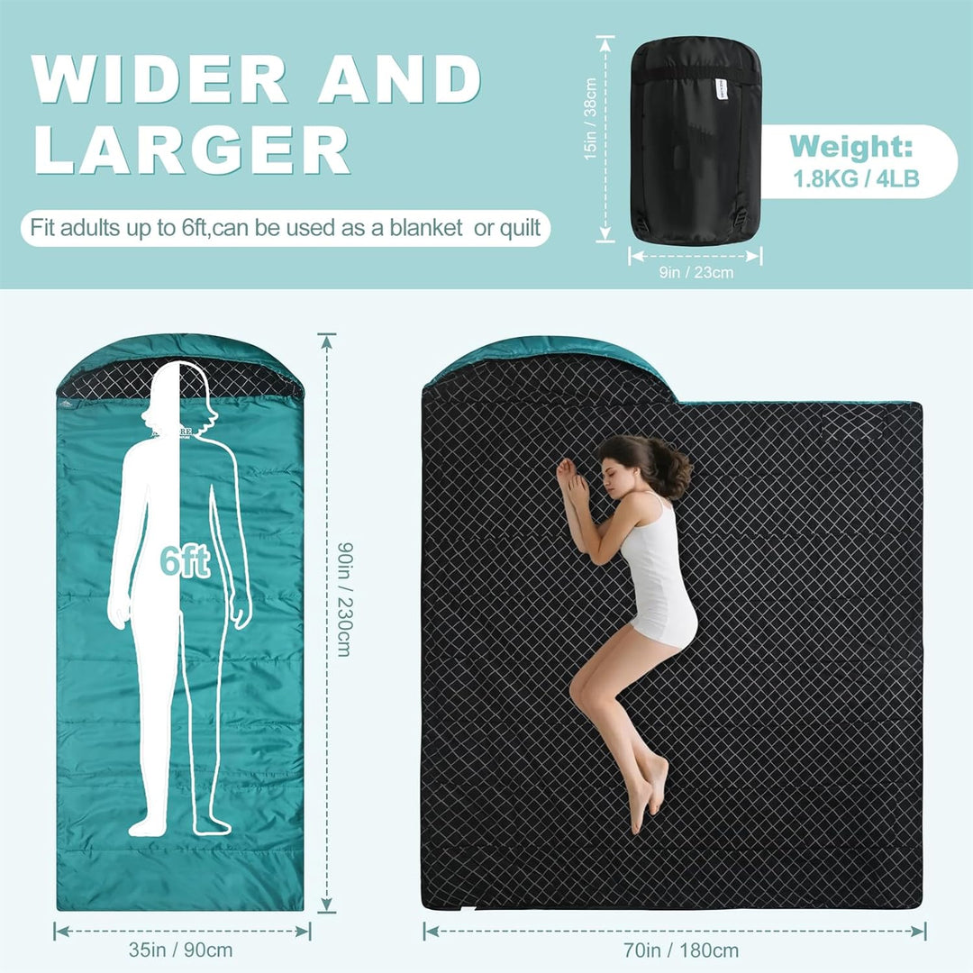 Baumwoll-Flanell-Schlafsack für Erwachsene, 100% Baumwollfutter-Schlafsack für Camping, Wandern, Ruc