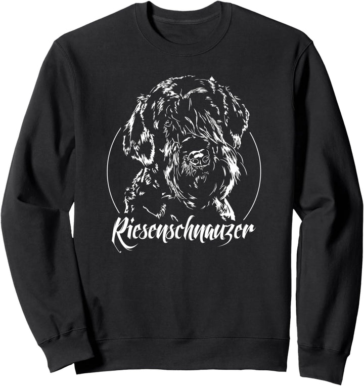 Riesenschnauzer Hund Hunderasse Portrait Hundeportrait Sweatshirt
