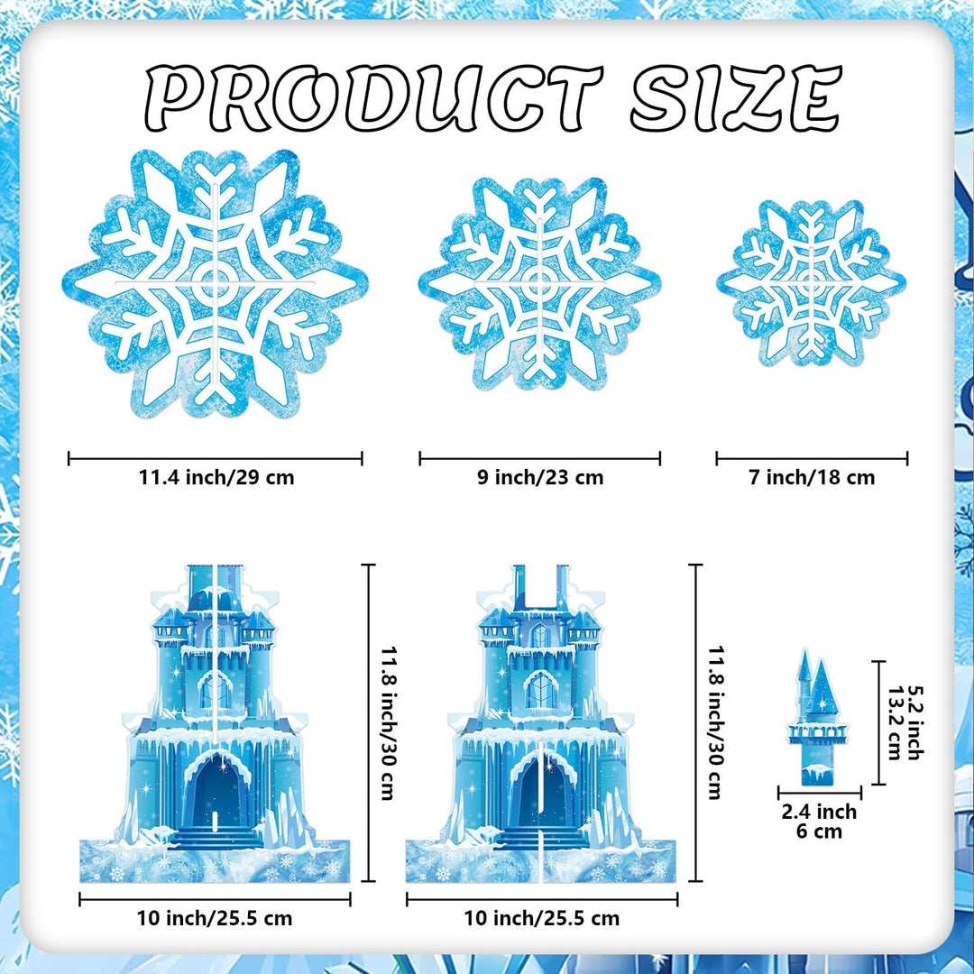 3 Ebenen blaue Schneeflocken Kuchen Regal, Schloss Thema Party, Dessert Regal, Prinzessin Geburtstag