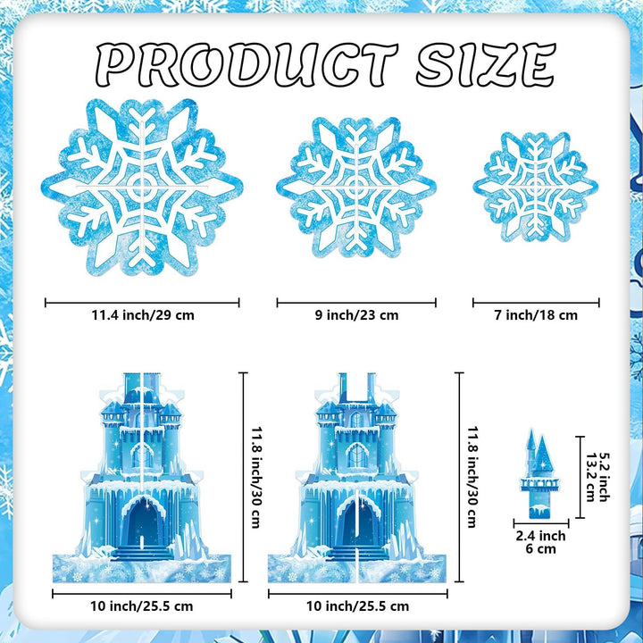 3 Ebenen blaue Schneeflocken Kuchen Regal, Schloss Thema Party, Dessert Regal, Prinzessin Geburtstag
