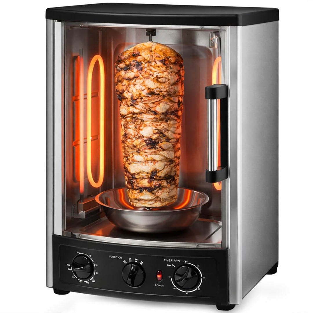 Syntrox Germany Backofen + Dönergrill Lugo 2 in 1, Heizofen, Gyrosgrill, Hähnchengrill, Drehspiess (