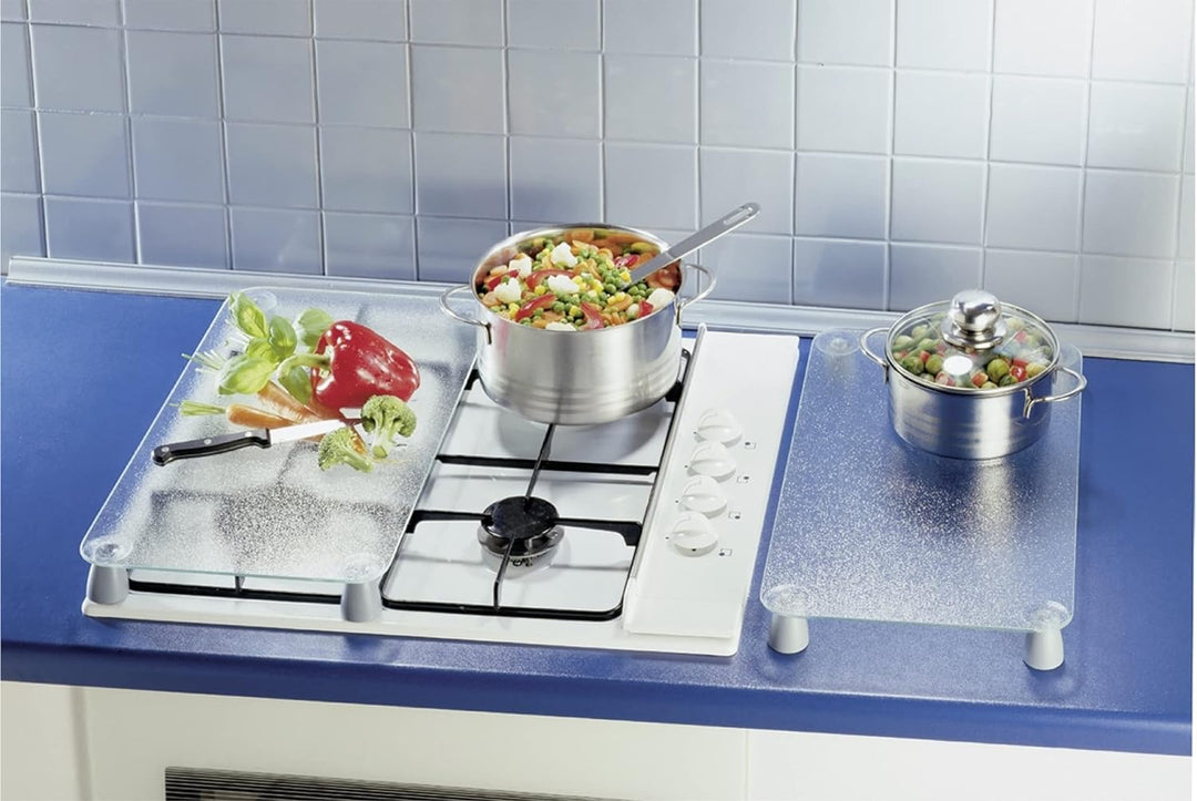 Herdabdeckplatte Universal mit Sicherheitsfolie 2er Set