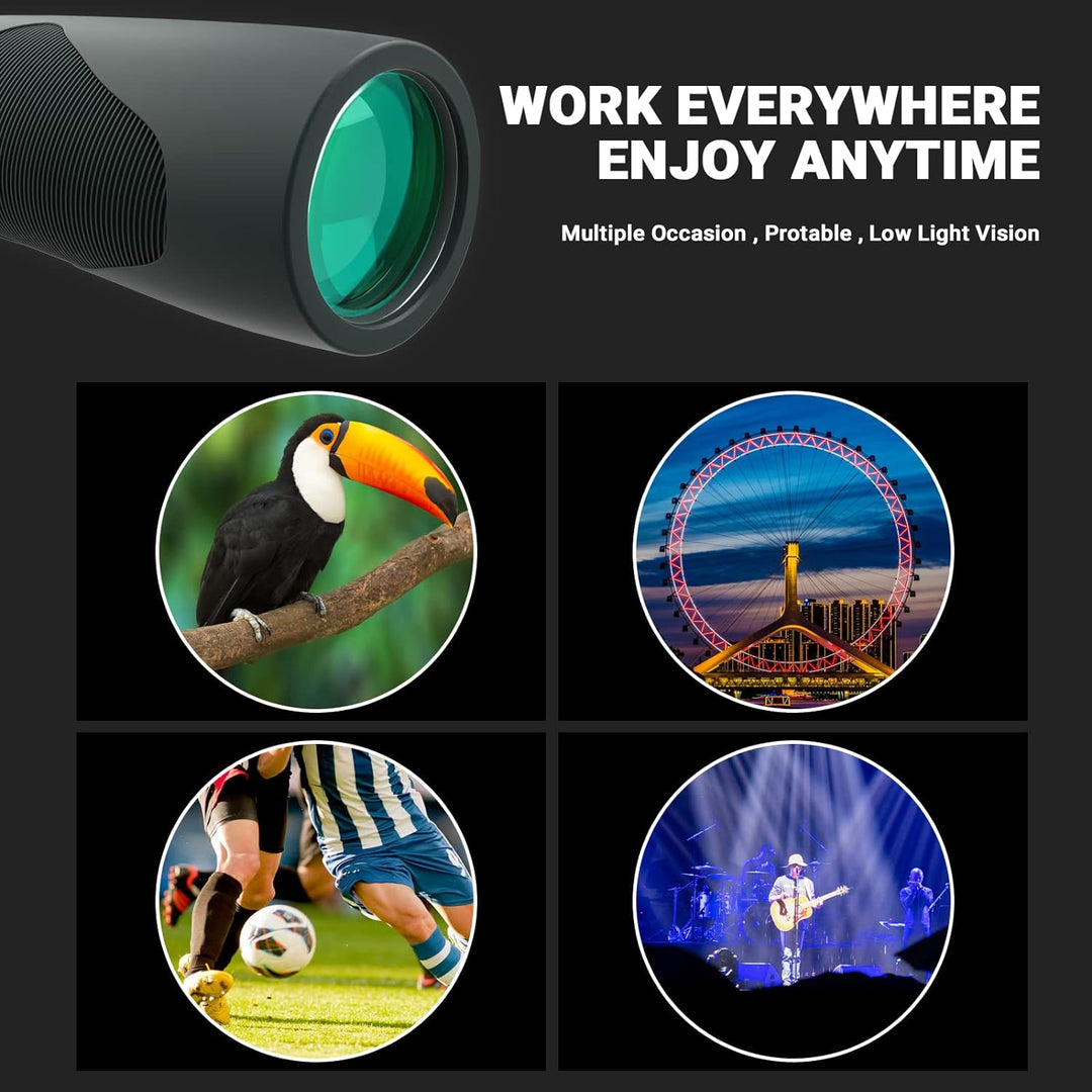 USCAMEL Fernglas Testsieger, 10x42 Wasserdicht Metallische Spiegelkörper Grüner Film Hohe Binoculars