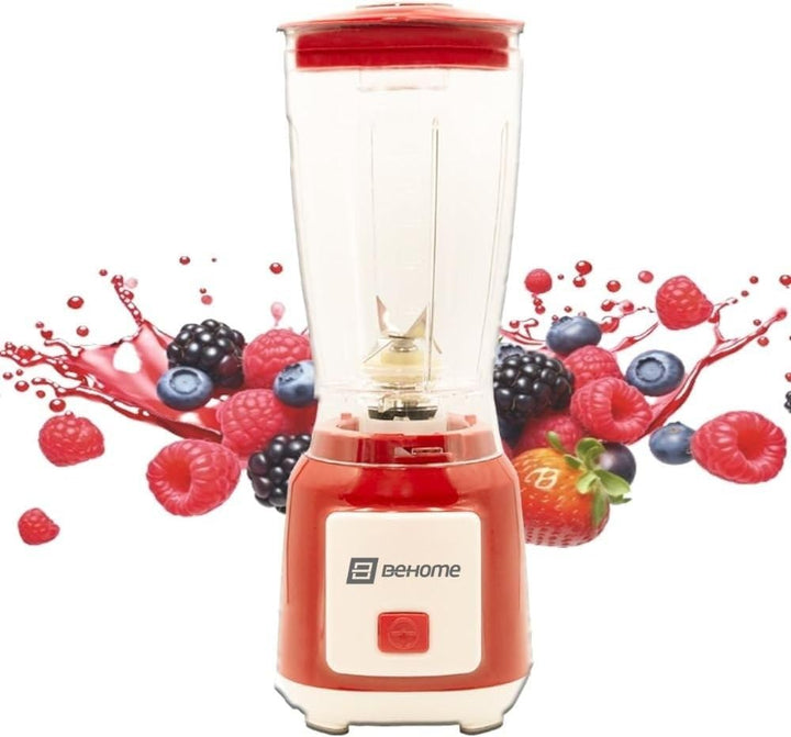 BEHOME Standmixer 250 W | Smoothie Maker Becher 600 ml, Hochleistungsstandmixer Kraftvoller roter