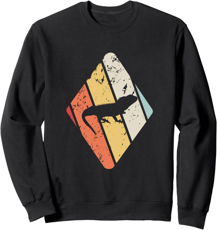 Vintage Retro Chinese Water Dragon Lizard Lover Grafik Sweatshirt