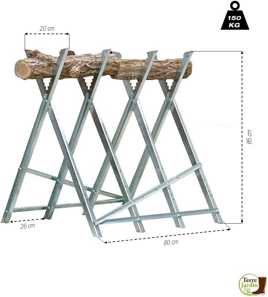 Holzsägebock zum Sägen von Holz, klappbar, Grau 85