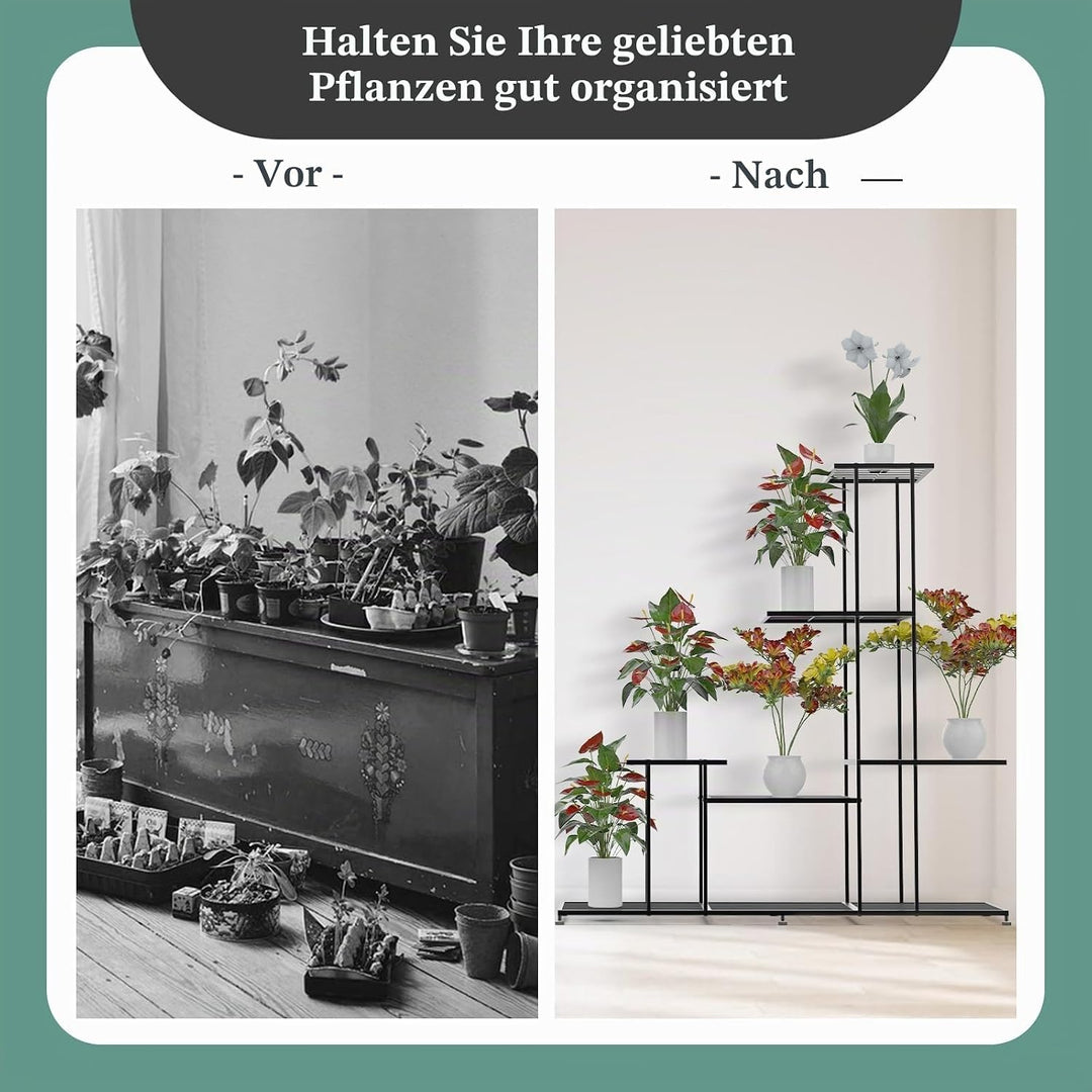 CPROSP Blumenregal 5-Stufiger aus Metall, Blumenständer Indoor, Pflanzenständer Modern, Blumenbank,