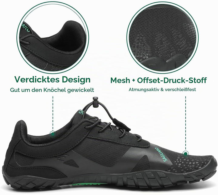 SAGUARO Herren Damen Barfussschuhe - Atmungsaktiv rutschfest Barfussschuhe - mit Breite Zehenbox und