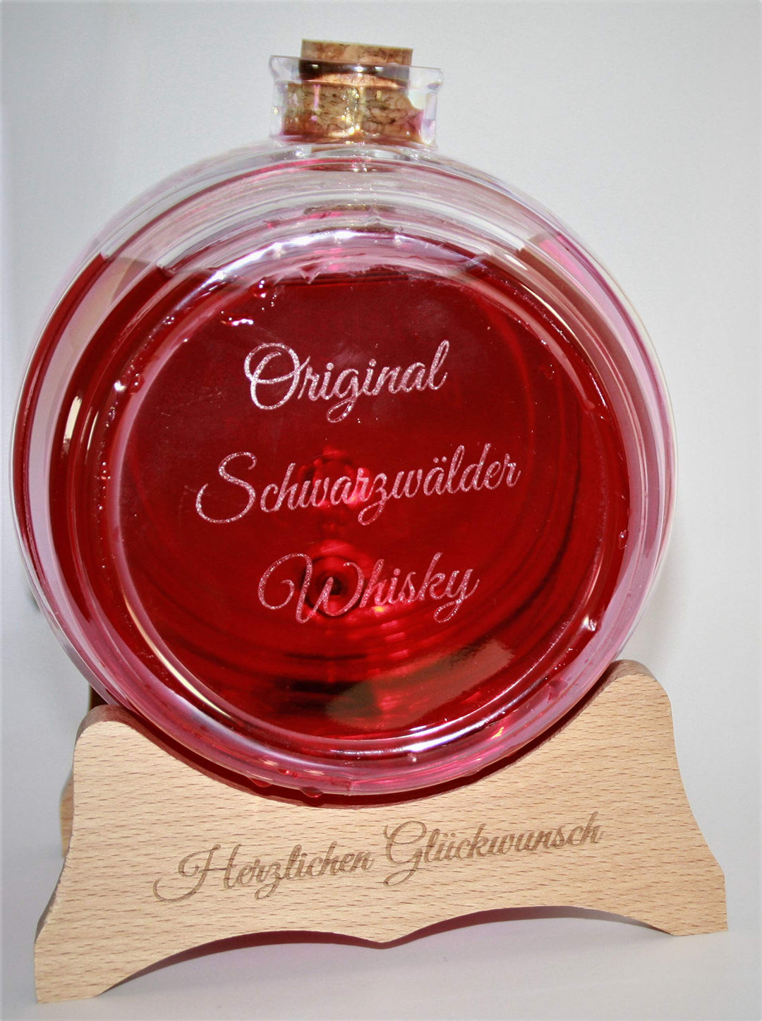 GESCHENKIDEE von MAAJ graviertes GLASFASS 2 L mit METALL-ZAPFHAHN für WEIN WHISKY SCHNAPS in PROFI-Q