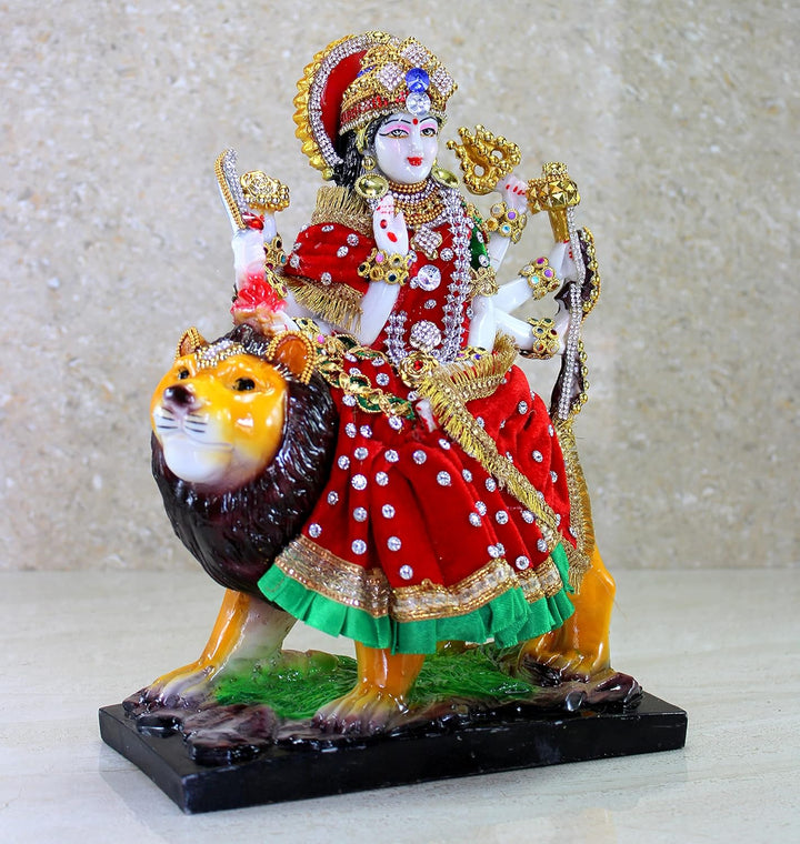 eSplanade Resin Maa Durga MATA Rani Sherawali Murti Idol Statue Sculpture (1561APC), 1561APC