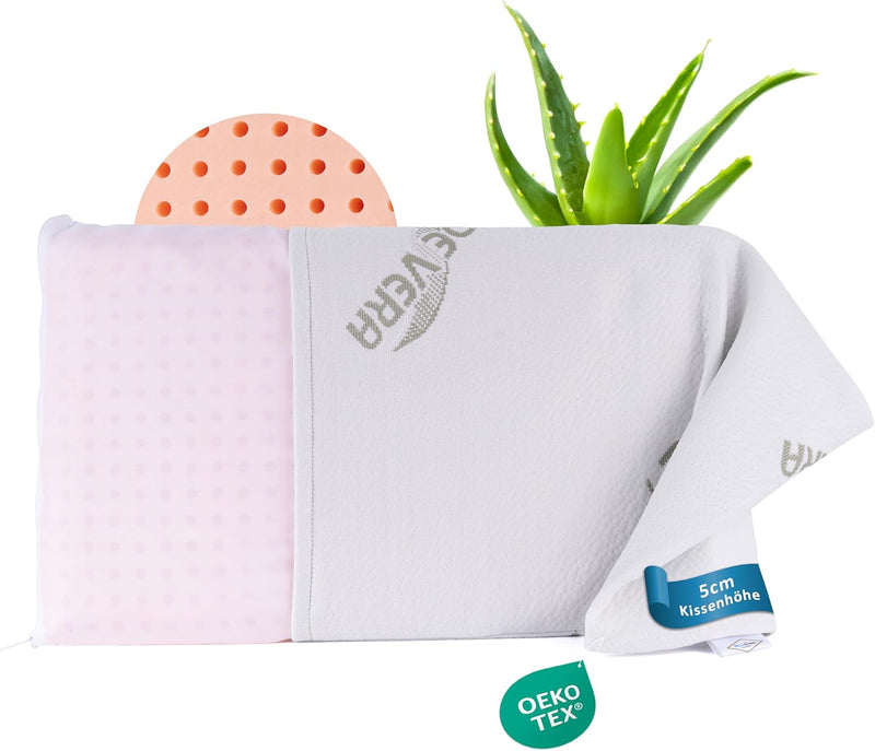 MaxxGoods Orthopädisches Nackenstützkissen aus Visco-Gelschaum | für gesunden Schlaf & Halswirbelsäu