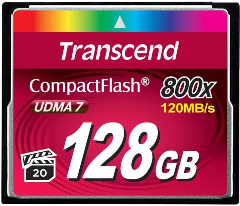 Transcend 128GB CompactFlash 800 Speicherkarte TS128GCF800 128GB CF800x, 128GB CF800x