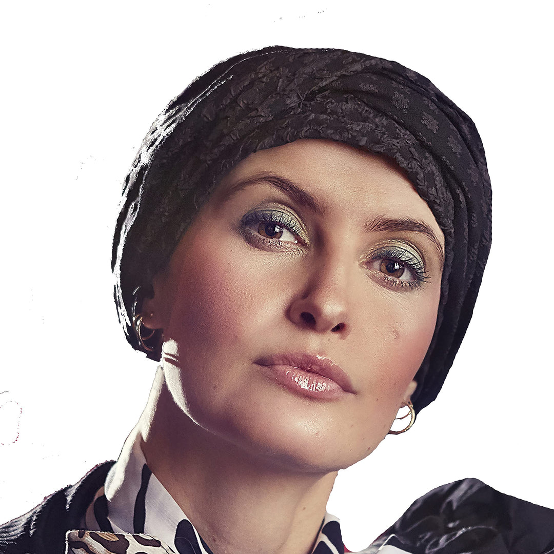 Christine Headwear Damen • - EMMY V turban Black, Black matte'n'shiny, Einheitsgrösse EU
