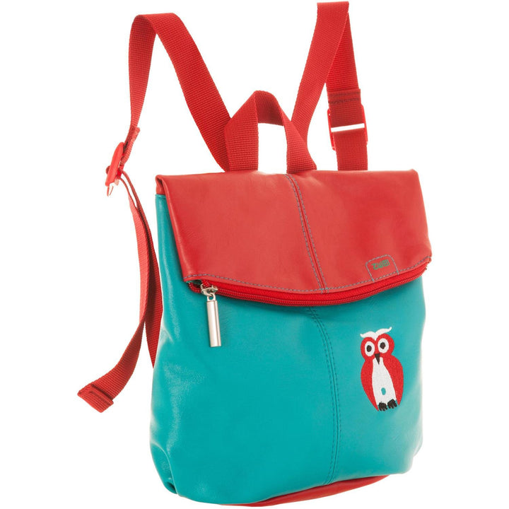 Zwei GmbH Kinderrucksack Kindergarten Rucksack in türkis Eule Owl, Türkis