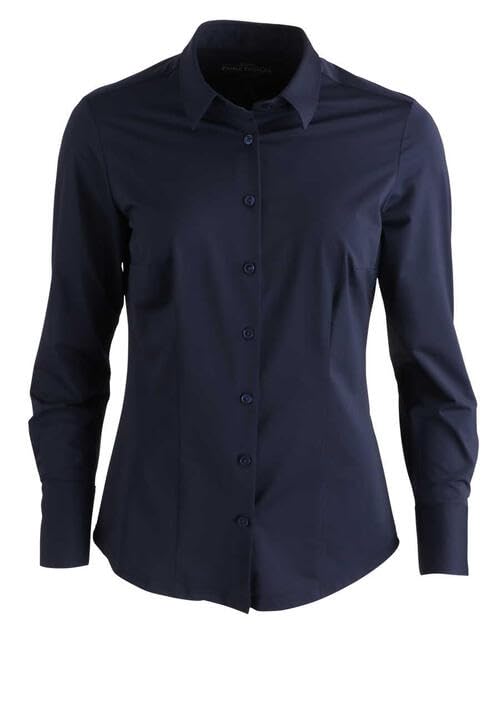 Pure Slim Functional Bluse Hemdenkragen Nachtblau XS Nachtblau, XS Nachtblau