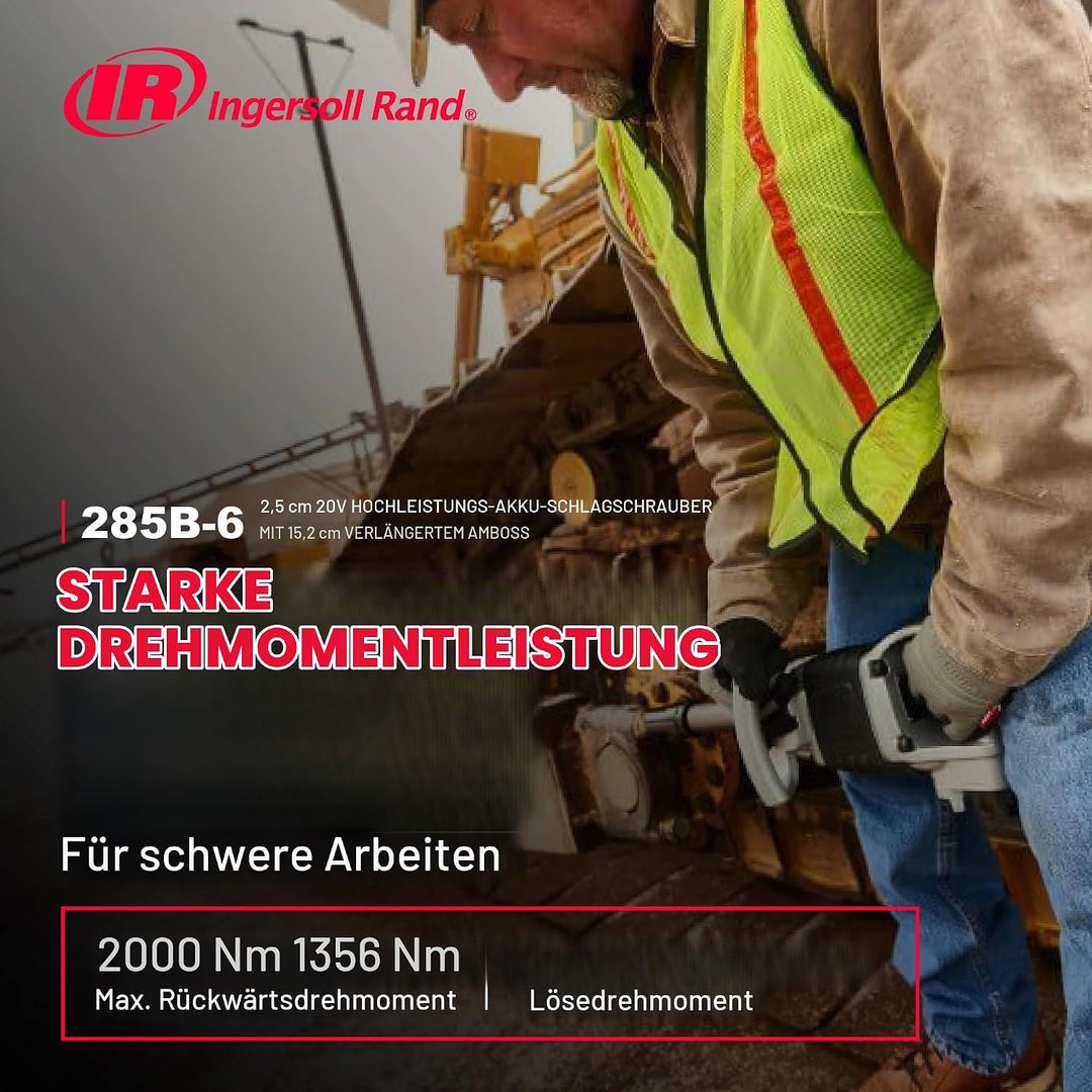 Ingersoll Rand 1" Druckluft Schlagschrauber 285B-6, Drehmomentschlüssel für Schwerlastbereich, Vierk