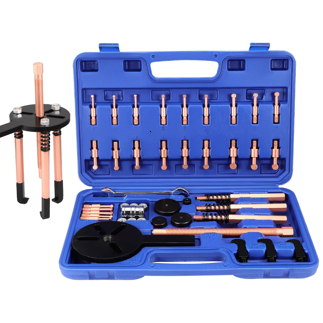 HSEAMALL 36-in-1 Lagerabzieher-Set Innenlochabzieher,3-Backen-Hakenabzieher Kugellager Abzieher Ausb