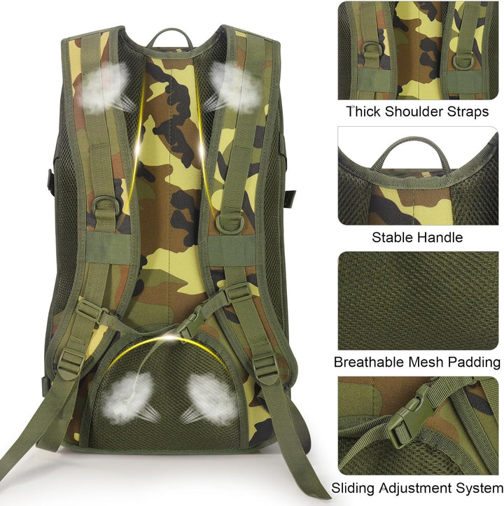 SHANNA Militärrucksack 35L/50L Armee Rucksack Molle, Hohe Kapazität Trekkingrucksack Wanderrucksäcke