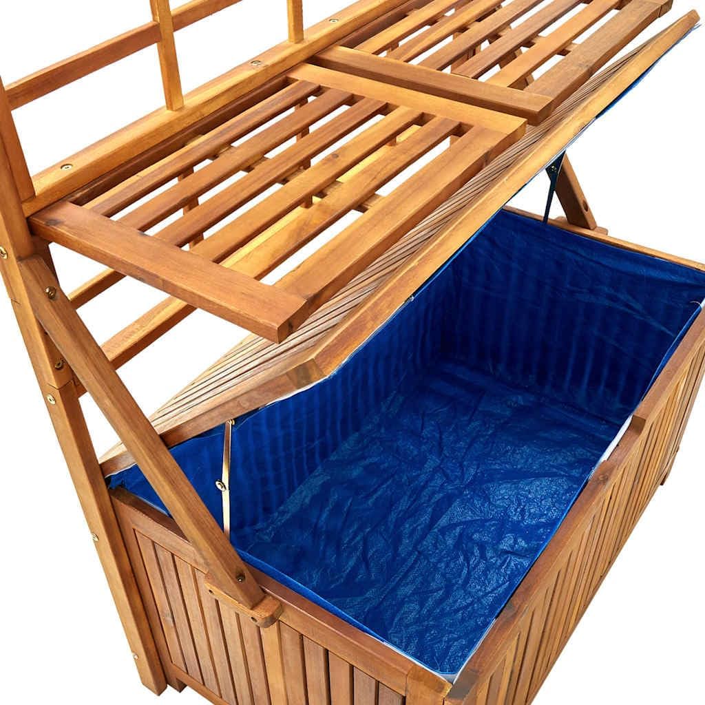 vidaXL Truhe mit Rankgitter Aufbewahrungsbox Auflagenbox Gartenbox Blumenregal Rankhilfe Gartentruhe