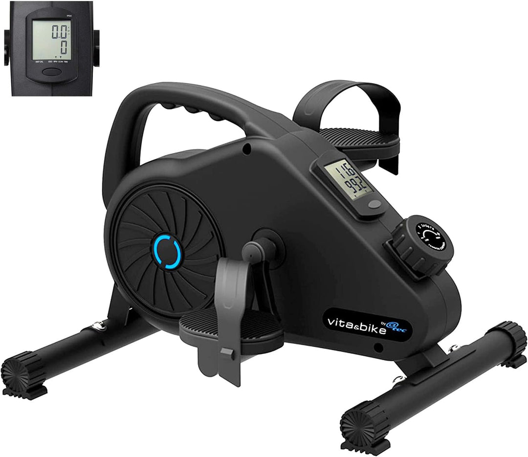 Vita&Bike Mini Fitness Bike, Heimtrainer, Pedaltrainer mit einstellbaren 8-stufigen Magnetwiderstand