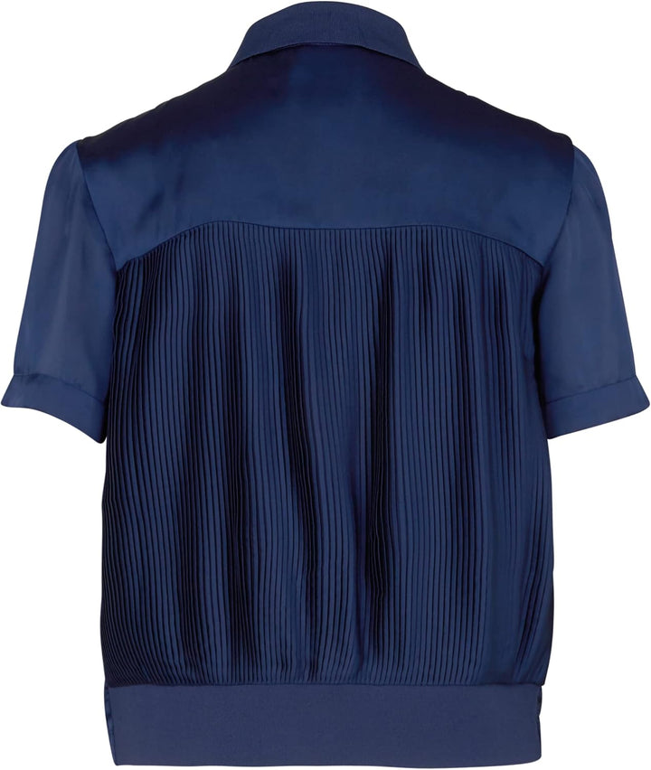 FILA Damen Timisoara with Pleated Back T-Shirt XS Medieval Blue, XS Medieval Blue