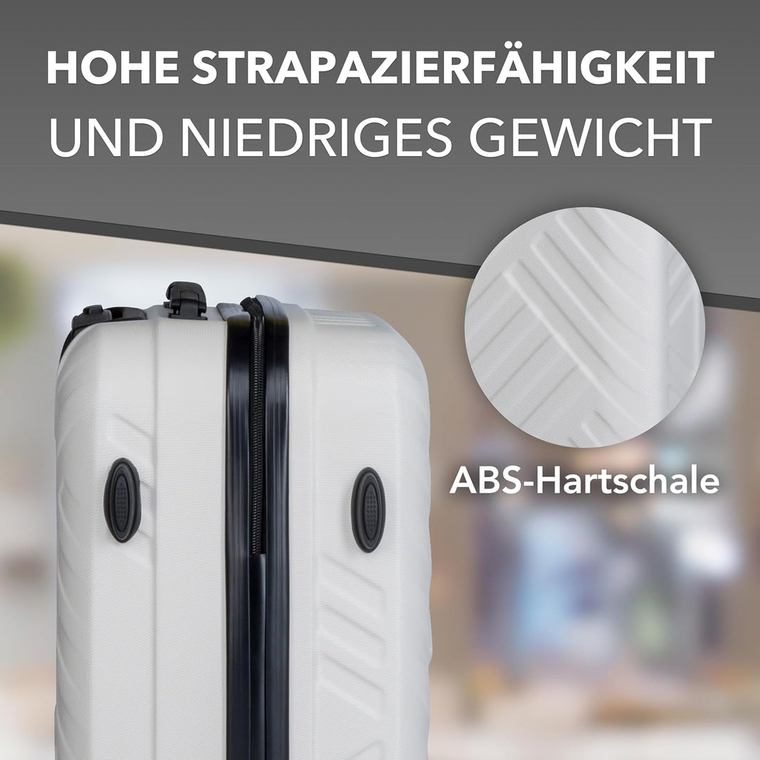 Xonic Design Reisekoffer mit Rollen– ABS Hartschalenkoffer mit 360° Leichtlauf-Rollen – hochwertige