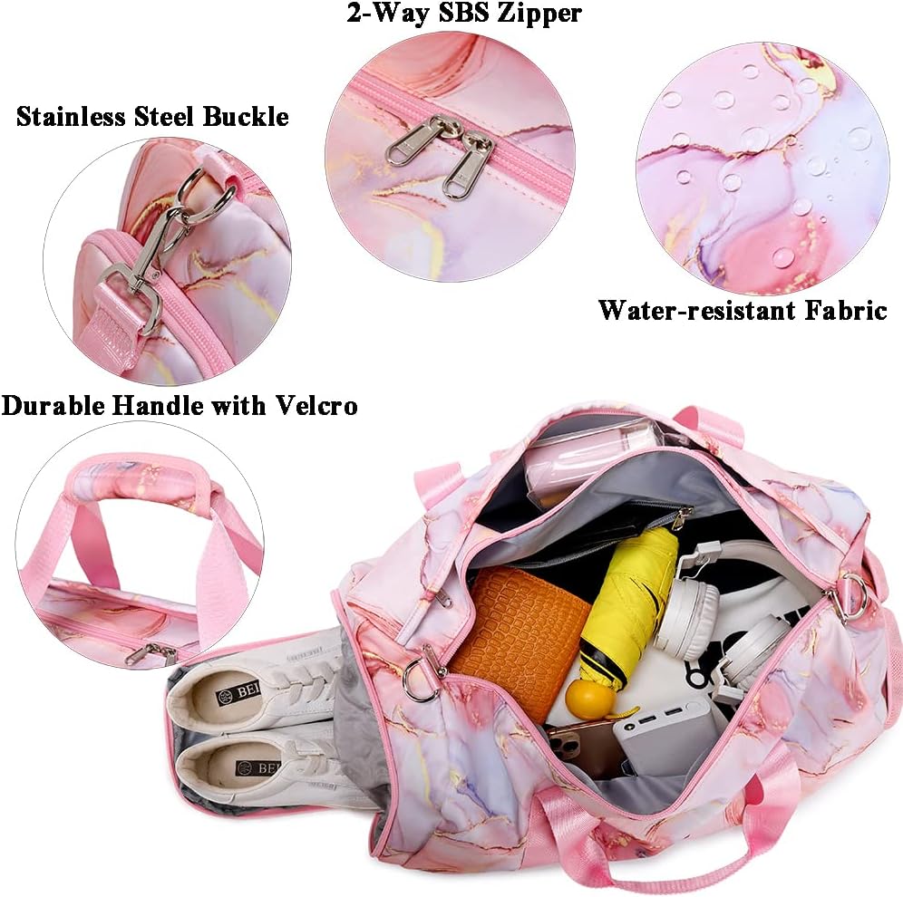 Mädchen Sporttasche Reisetasche Kinder Mädchen Tanztasche Reisetasche Trainingstasche Damen Sporttas