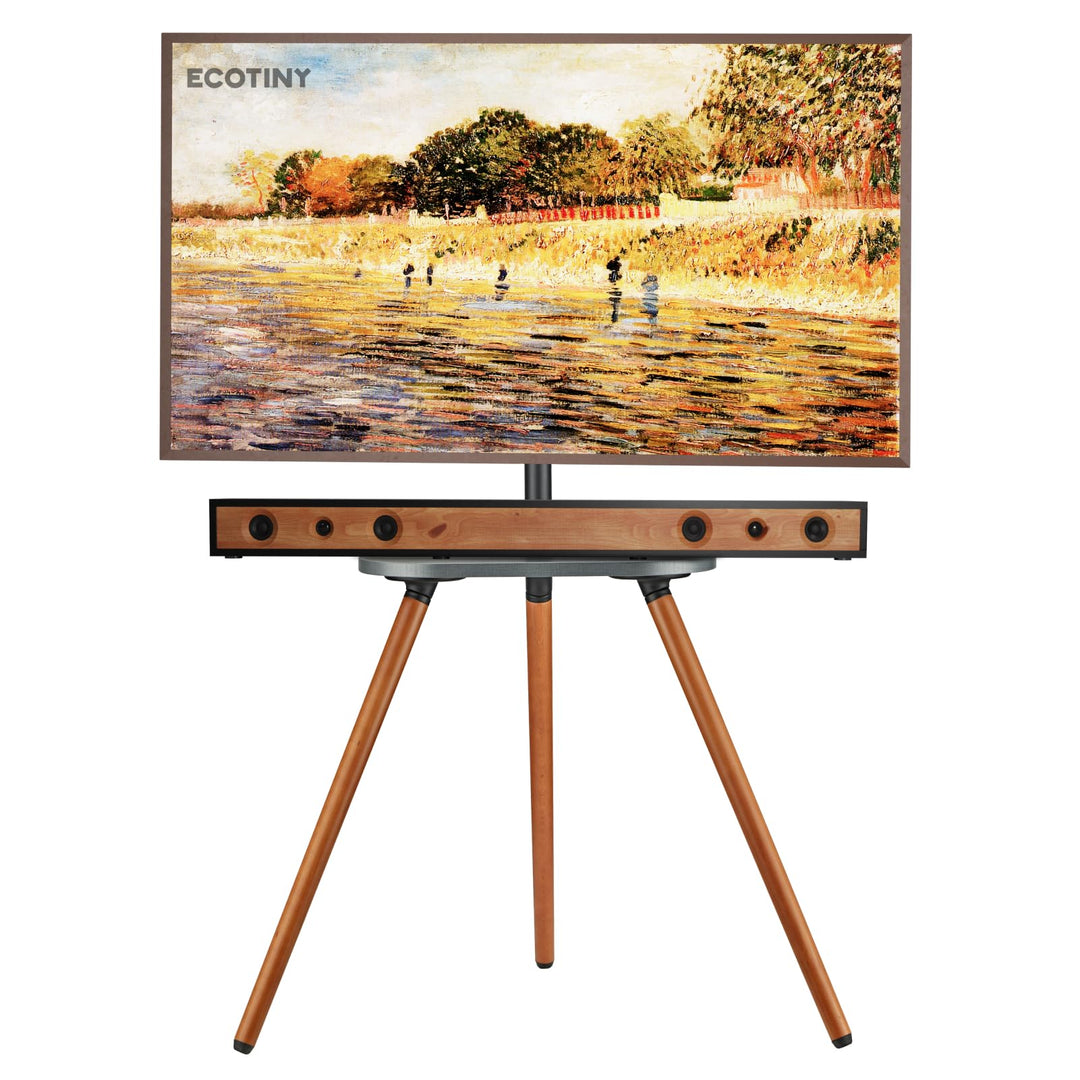 ECOTINY TV staffelei für 40 bis 65 Zoll LCD LED OLED Bildschirm bis zu 35 kg, höhenverstellbar und s