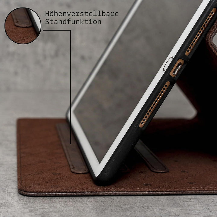 Porter Riley - Lederhülle für iPad 9.7 Zoll (6. 5. Generation) 2018/2017. Premium Echtleder Standhül