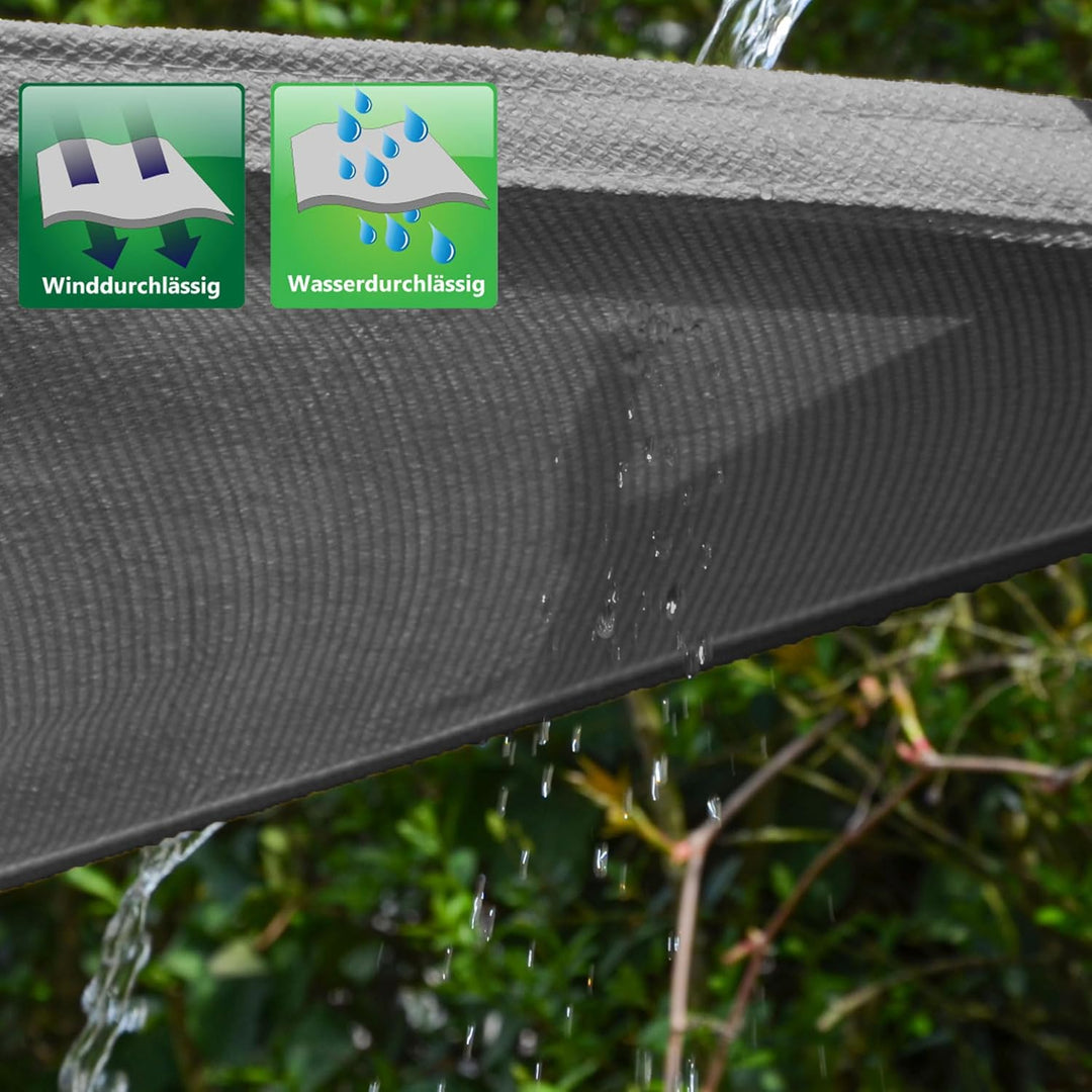 AMANKA 90% UV Schutz: Sonnensegel Rechteckig 1,5x2m - Wasserdurchlässig & Atmungsaktiv - Viereck Per