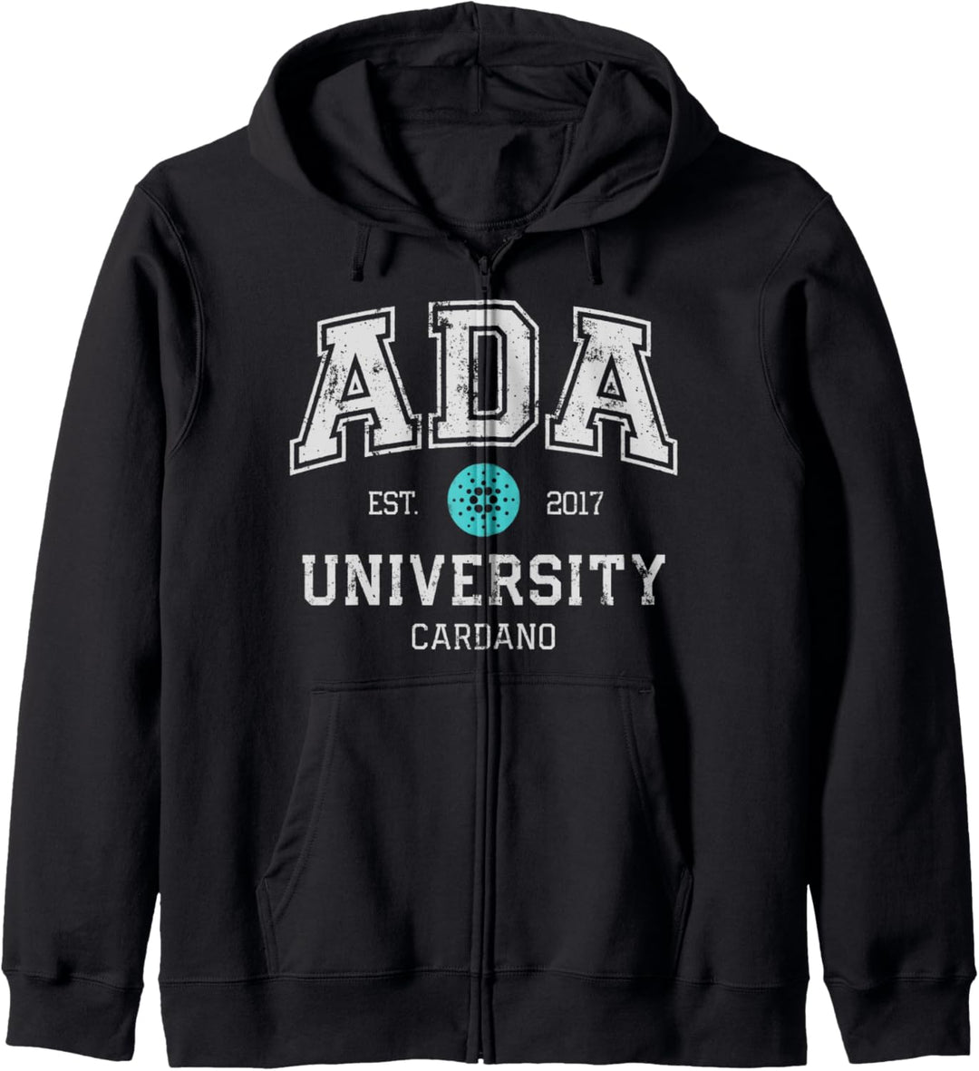 Cardano ADA University Crypto Currency Blockchain Vintage Kapuzenjacke