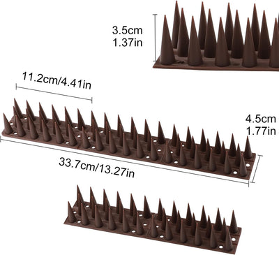 EXLECO 30Pcs Vogelabwehr aus Kunstoff, 10 Meter 3 Reihig Taubenabwehr Tierabwehr, länger Vogel Spike