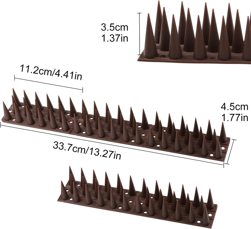 EXLECO 30Pcs Vogelabwehr aus Kunstoff, 10 Meter 3 Reihig Taubenabwehr Tierabwehr, länger Vogel Spike