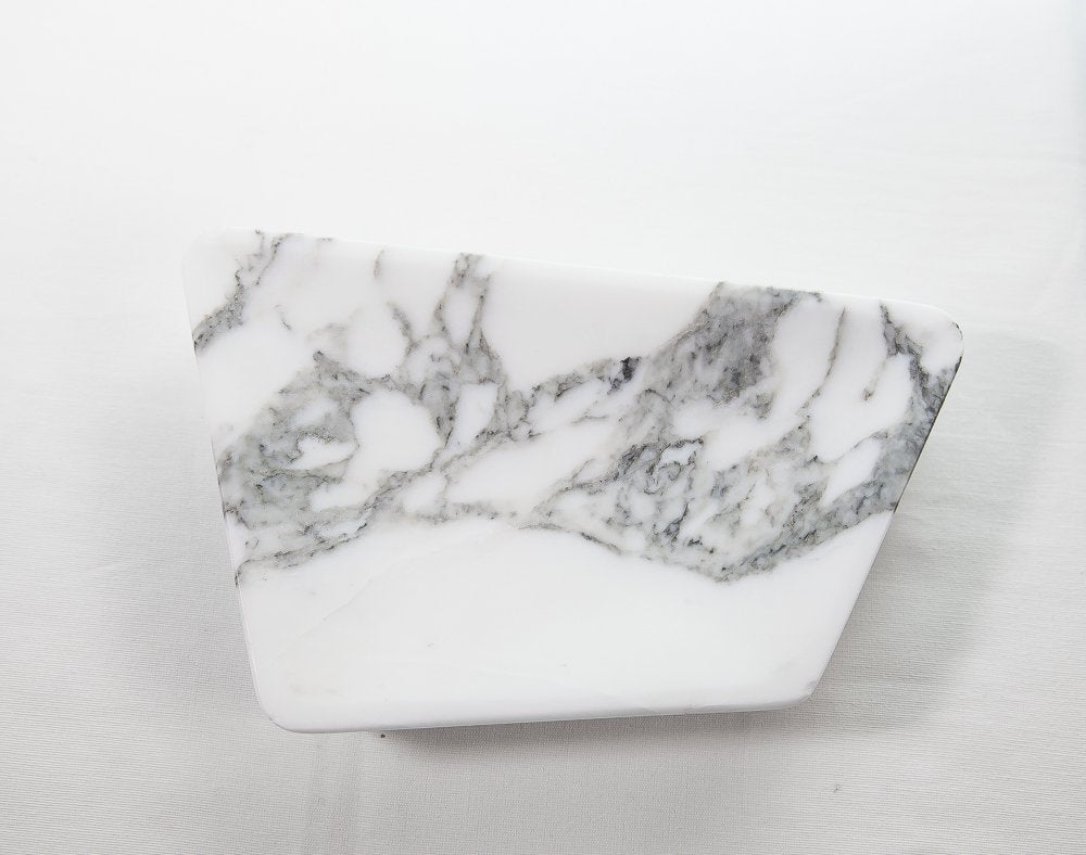 Yuchengstone Schale Teller aus weissem Marmor, eckig, klein Naturstein Unikat günstig wertvoll, weis