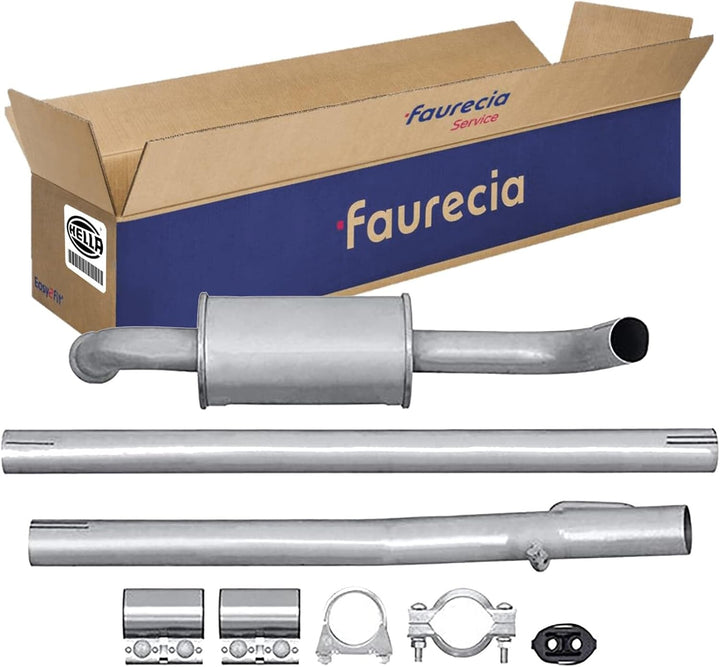 HELLA 8LC 366 025-841 Mittelschalldämpfer - Easy2Fit® Kit - mitte - dreiteilig - Set mit Anbauteilen