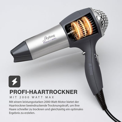 Bomann® Haartrockner mit Diffusor & Formdüse | Hair Dryer mit "Cool Shot" für glänzendes Haar | Haar