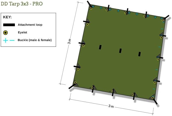 DD Tarp 3x3 - Pro - Olive Green