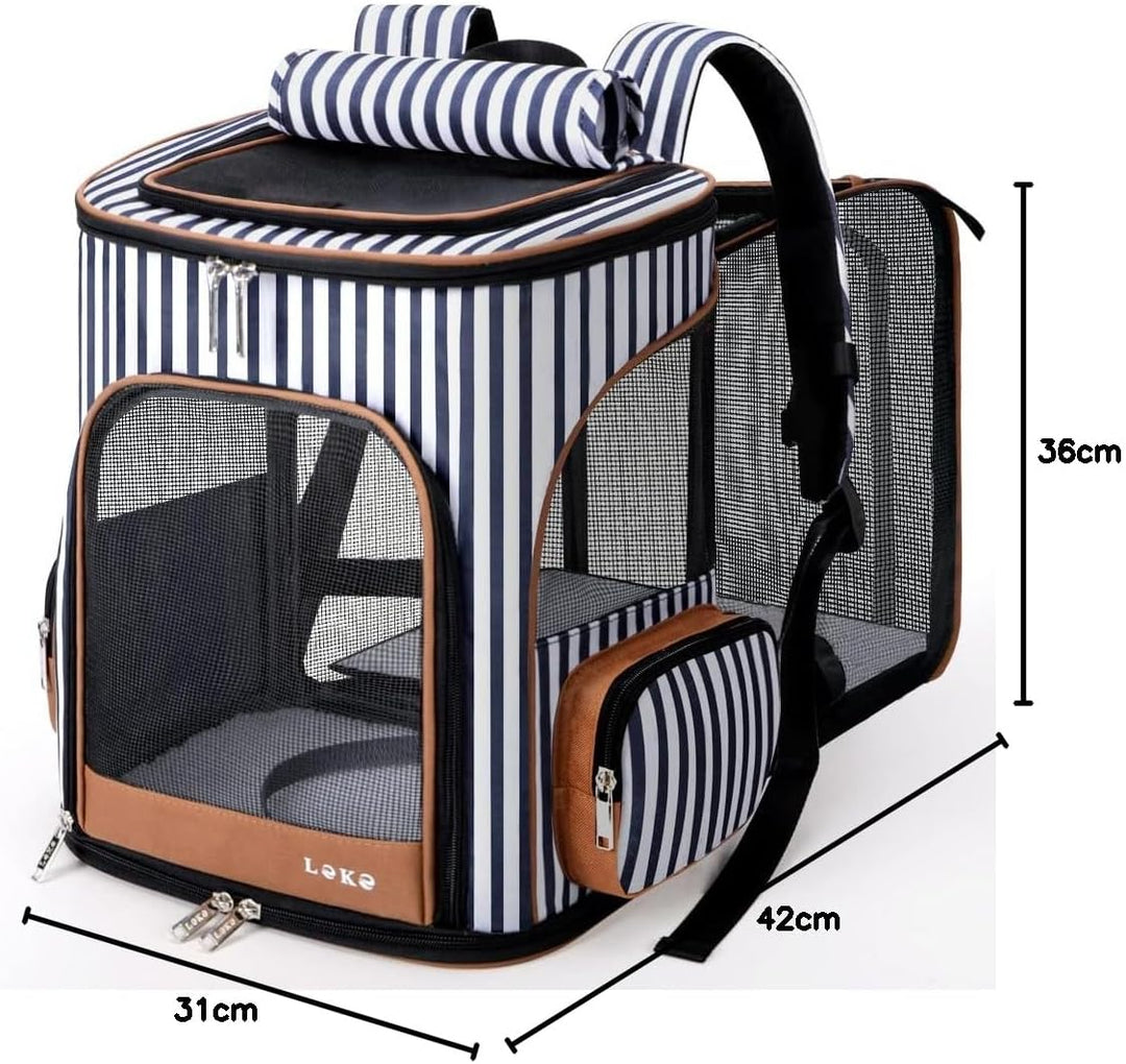 Lekesky Erweiterbar Katzen Rucksack Hunderucksack, Katzenrucksack Gross für für Kleine Katzen und Hu