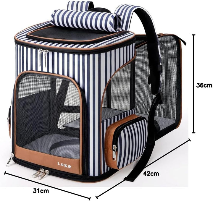 Lekesky Erweiterbar Katzen Rucksack Hunderucksack, Katzenrucksack Gross für für Kleine Katzen und Hu