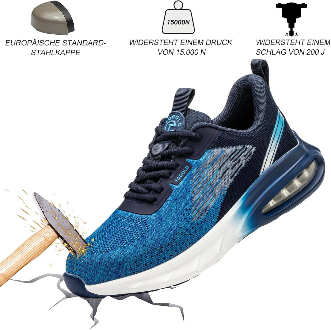 tqgold Sicherheitsschuhe Herren Damen Leicht Arbeitsschuhe | Sportlich Schutzschuhe mit Stahlkappe |