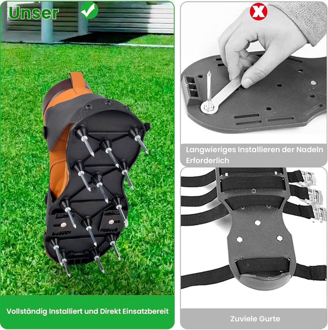 Nagelschuhe Rasenlüfter Schuhe Für Rasen Aerifizierer - Rasenbelüfter Vertikutierer Für Belüften Lüf