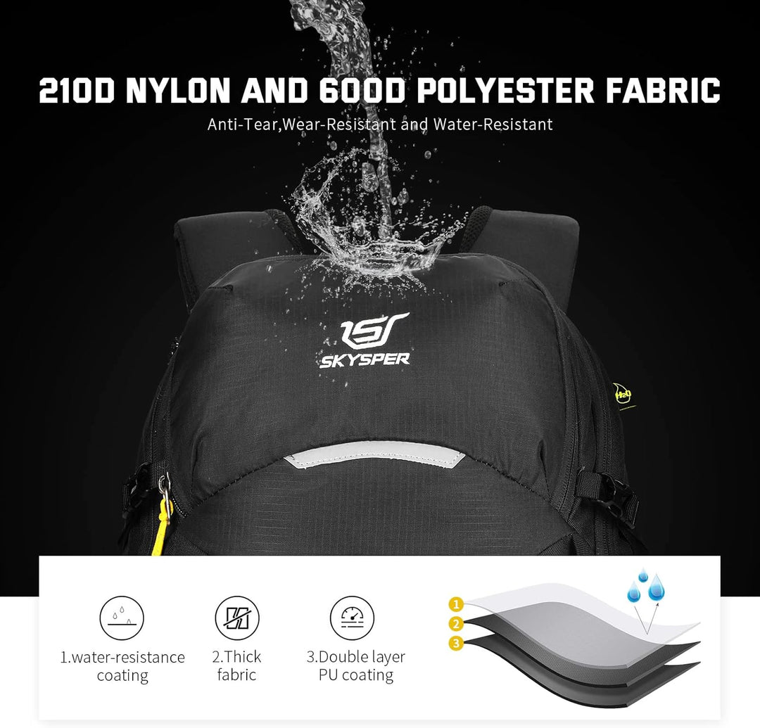 SKYSPER LANTC 25 Wanderrucksack 25L Leicht Rucksack Rucksack mit Rückenbelüftung & Trinksystem Trekk