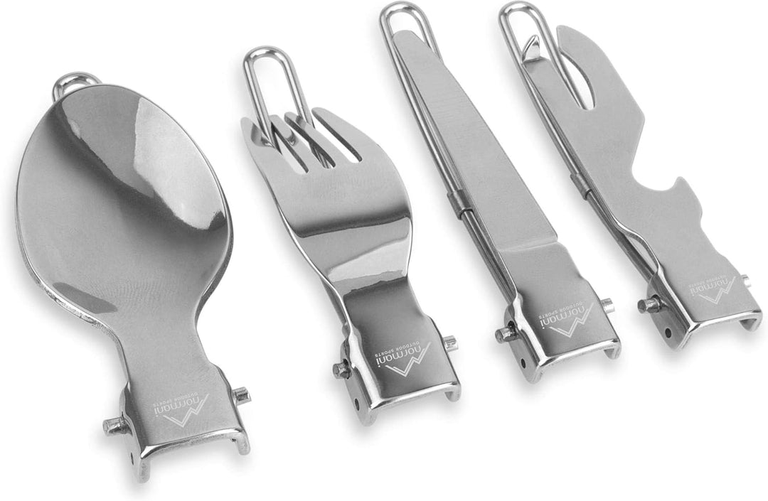 normani Kochgeschirr Set aus Bundeswehr Aluminium Kochgeschirr + BW Besteck mit Flaschenöffner und r