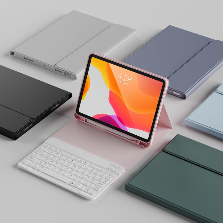 Hülle mit Tastatur für iPad A16 11 Generation 2025 (11 Zoll), iPad 10 Generation 2022 (10.9 Zoll) mi
