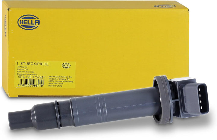 HELLA 5DA 193 175-941 Zündspule - 12V - 4-polig - Kerzenschachtzündspule - geschraubt