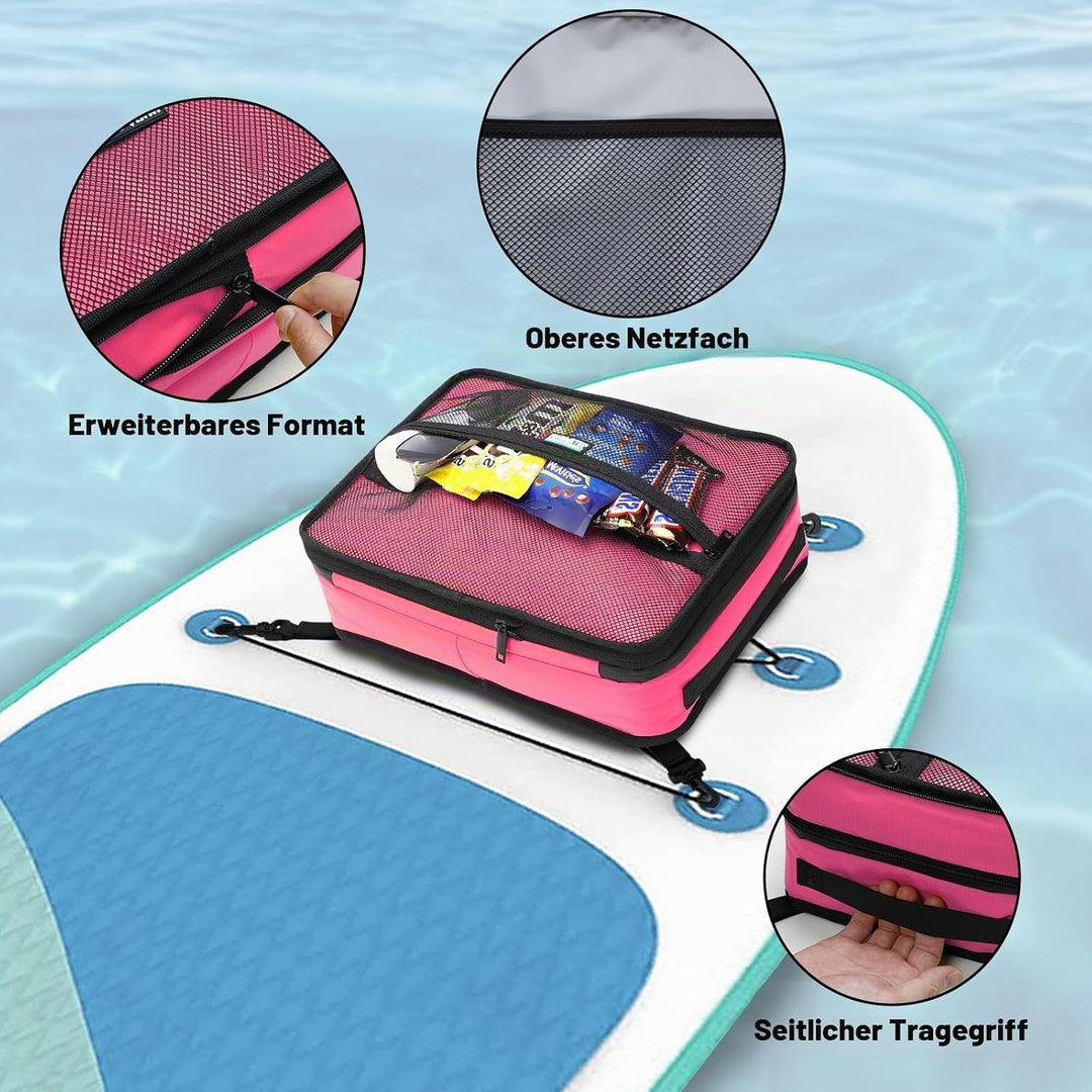 Paddle Board Kühltasche, wasserdichte Surf Sup Deck Kühltasche, isoliert, auslaufsicher, 10 Dosen, S